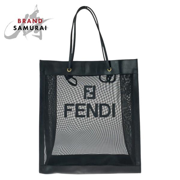 FENDI（フェンディ） 美品 FFロゴ ブラック 黒 ゴールド金具 レザー