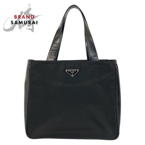 PRADA（プラダ） 美品 テスート 三角ロゴプレート ブラック 黒
