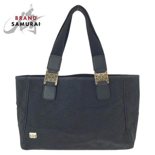 GUCCI（グッチ） ホースビット ブラック 黒 ゴールド金具 GGキャンバス