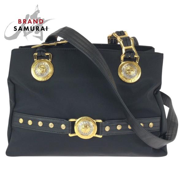 美品 VERSACE ヴェルサーチ ヴィンテージ サンバースト ブラック 黒
