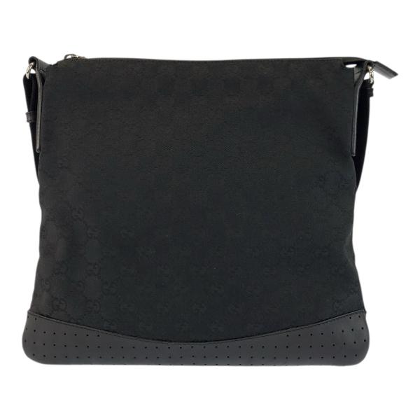 GUCCI �O�b�` �u���b�N �� �V���o�[���� GG�L�����o�X/���U�[ 145857 �V�����_�[�o�b�O �|�V�F�b�g ���f�B�[�X 601378 ���i�摜1