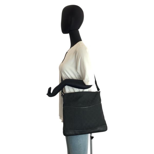 GUCCI �O�b�` �u���b�N �� �V���o�[���� GG�L�����o�X/���U�[ 145857 �V�����_�[�o�b�O �|�V�F�b�g ���f�B�[�X 601378 ���i�摜5