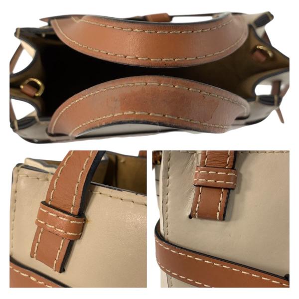 LOEWE ���G�x �Q�[�g�g�b�v�n���h�� �x�[�W�� �u���E�� �S�[���h���� ���U�[ �n���h�o�b�O ���f�B�[�X 601414 ���i�摜5