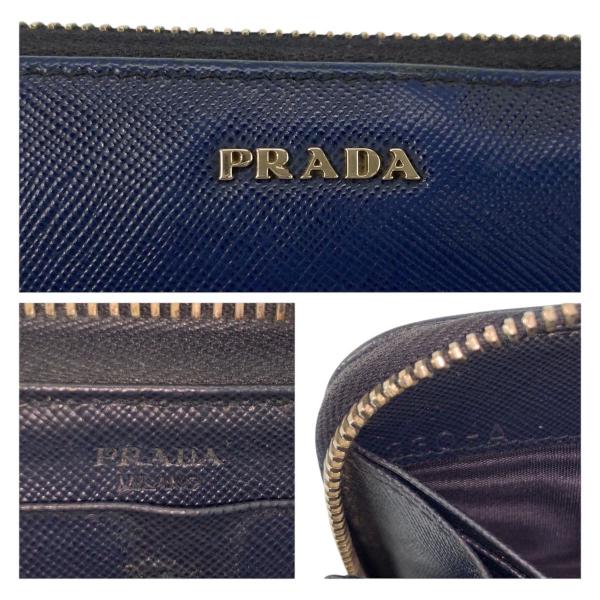 ���i PRADA �v���_ �T�t�B�A�[�m �l�C�r�[ �u���b�N �V���o�[���� ���U�[ �����z �����O�E�H���b�g �����Y 601503 ���i�摜2