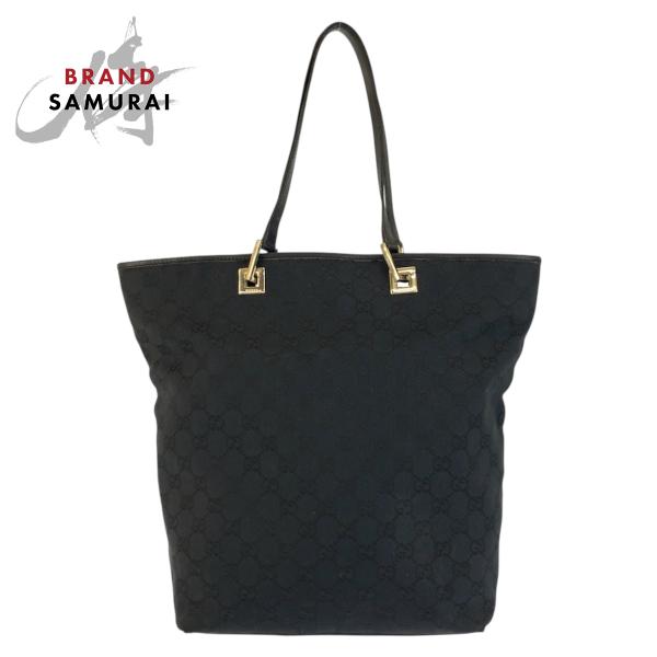 GUCCI（グッチ） ブラック 黒 ゴールド金具 GGキャンバス/レザー 002