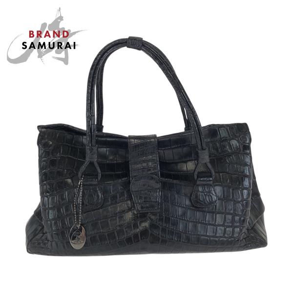 【希少】カタリスト ボディバッグ メタルプレート コブラバックル 黒　完売品 美品 GARBO ガルボ ブラック 黒 シルバー金具 クロコダイル