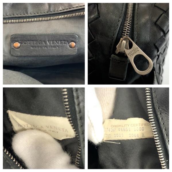 BOTTEGAVENETA �{�b�e�K���F�l�^ �C���g���`���[�g �u���b�N �� ���U�[ V4651 �N���b�`�o�b�O �Z�J���h�o�b�O �����Y 602405 ���i�摜2