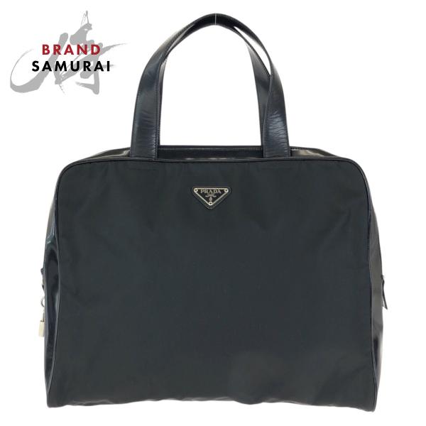 PRADA（プラダ） 美品 テスート 三角ロゴプレート ブラック 黒