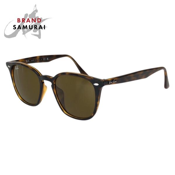 美品 Ray-Ban レイバン ライトハバナ ブラウン シルバー金具 プラスチック RB4258-F 710/73 52□20 150 3N サングラス 男女兼用 スクエア メンズ 602455 【中古】 Ray-Ban（レイバン） 美品 ライトハバナ ブラウン シルバー金具