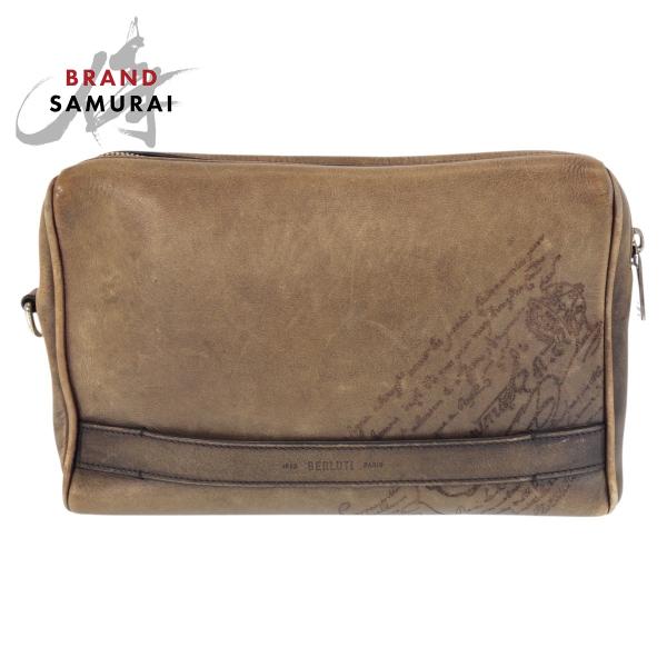 Berluti ベルルッティ カリグラフィ ブラウン シルバー金具 レザー