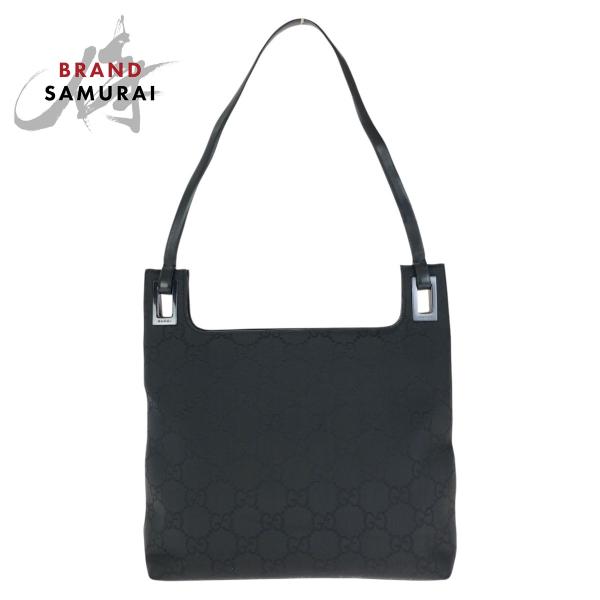 GUCCI（グッチ） 美品 GG柄 ブラック 黒 ガンメタ金具 ナイロン 001