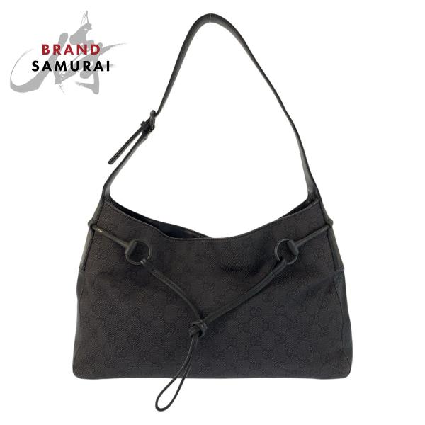 GUCCI（グッチ） ブラック 黒 GGキャンバス/レザー 101975 ホーボー