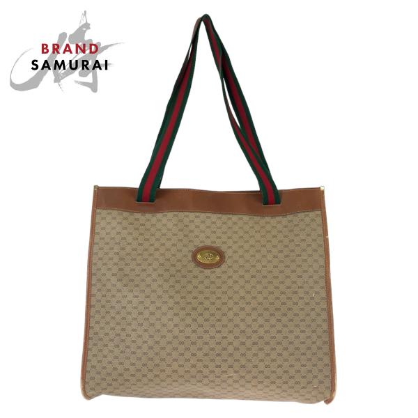 GUCCI（グッチ） ヴィンテージ シェリーライン マイクロGG ブラウン GG