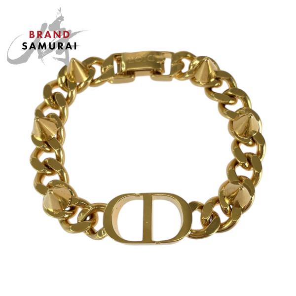 【極美品】ディオール Christian Dior ブレスレット ロゴ ゴールド 美品 Dior ディオール 30モンテーニュ CDロゴ ゴールド メッキ