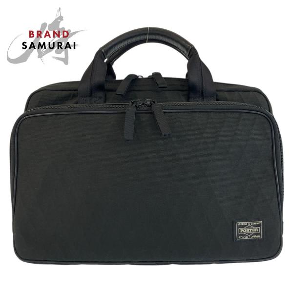 美品 PORTER ポーター ハイブリッド ブラック 黒 ナイロン /ポリエステル ビジネスバッグ ブリーフケース メンズ 603222 【中古】 PORTER 美品 ポーター ハイブリッド ブラック 黒 ナイロン