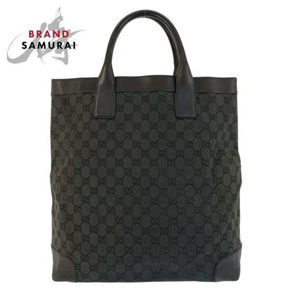 GUCCI（グッチ） ブラック 黒 GGキャンバス/レザー 002 1121 トート