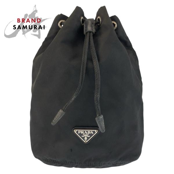 PRADA �v���_ �e�X�[�g �O�p���S�v���[�g �u���b�N �� �V���o�[���� �i�C���� �В��|�[�` ���f�B�[�X 603573 ���i�摜