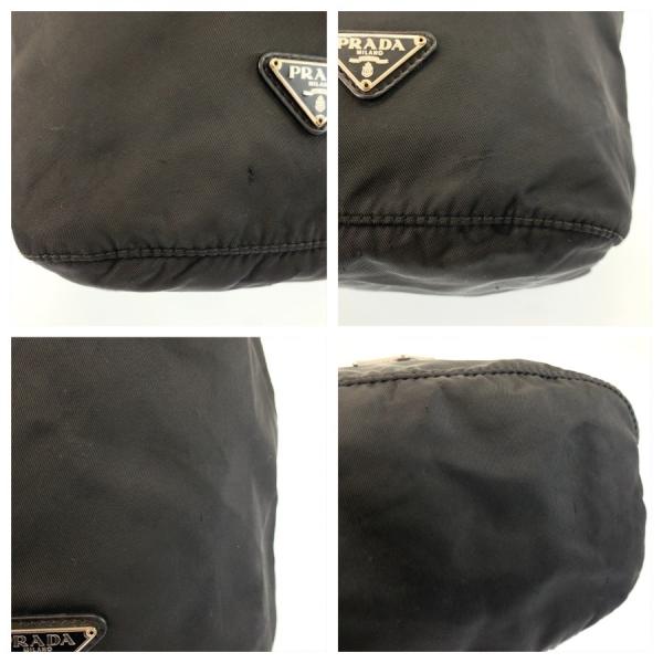 PRADA �v���_ �e�X�[�g �O�p���S�v���[�g �u���b�N �� �V���o�[���� �i�C���� �В��|�[�` ���f�B�[�X 603573 ���i�摜5