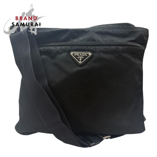 PRADA（プラダ） テスート 三角ロゴ ブラック シルバー金具 ナイロン