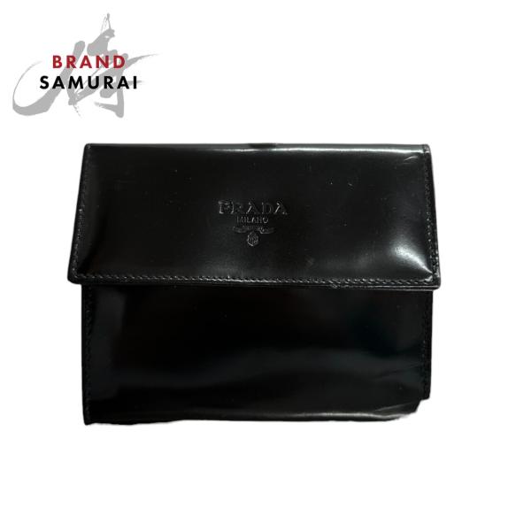 PRADA（プラダ） ブラック エナメル コインケース レディース S1-00105