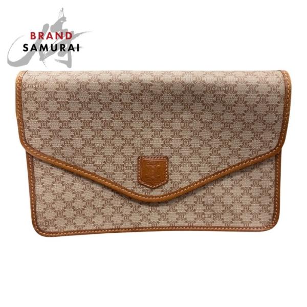 CELINE（セリーヌ） マカダム ブラウン ゴールド金具 PVCコーティング