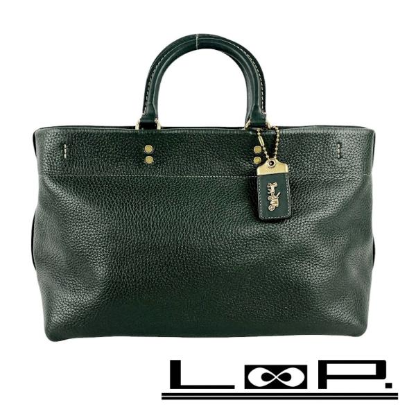 □美品□ コーチ ローグ 31 トート バッグ 2way ペブル グラブタン