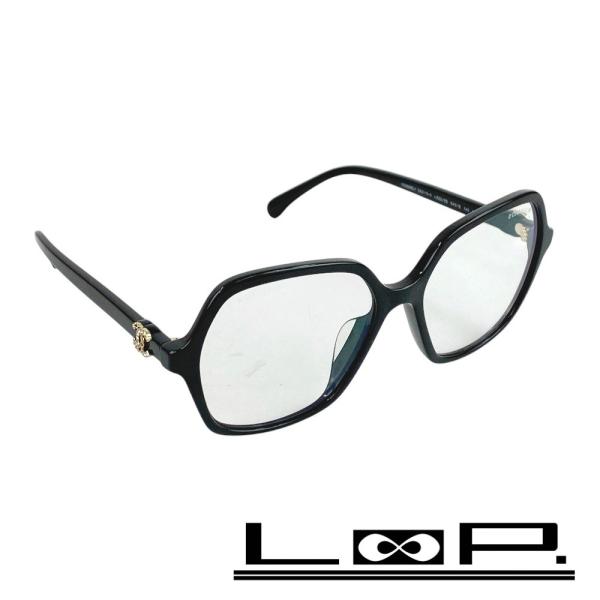 □美品□ シャネル サングラス メガネ ココ ラインストーン ブラック  