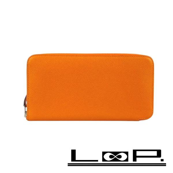 ■美品■　エルメス アザップ クラシック ロング 長財布 エプソン オレンジ □L刻 【307485】3 □美品□ エルメス アザップ クラシック ロング 長財布 エプソン