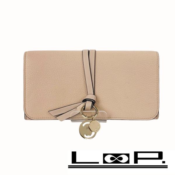 ■美品■　クロエ アルファベット 長財布 ウォレット レザー ピンク CHC21 CHC21WP942F57 【336607】5 □美品□ クロエ アルファベット 長財布 ウォレット レザー ピンク