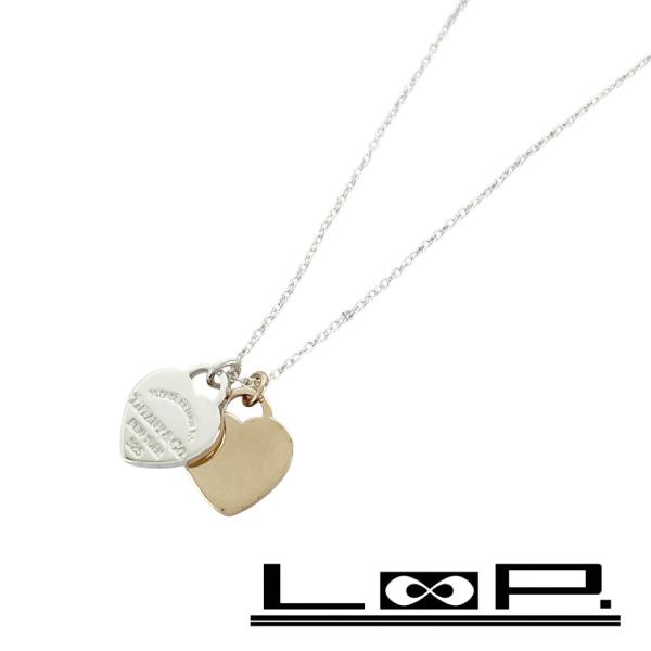 □新同□磨き済□ ティファニー リターントゥ ダブルハート ペンダント