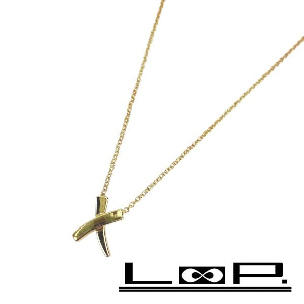 □新同□ ティファニー キス ネックレス アクセサリー クロス K18