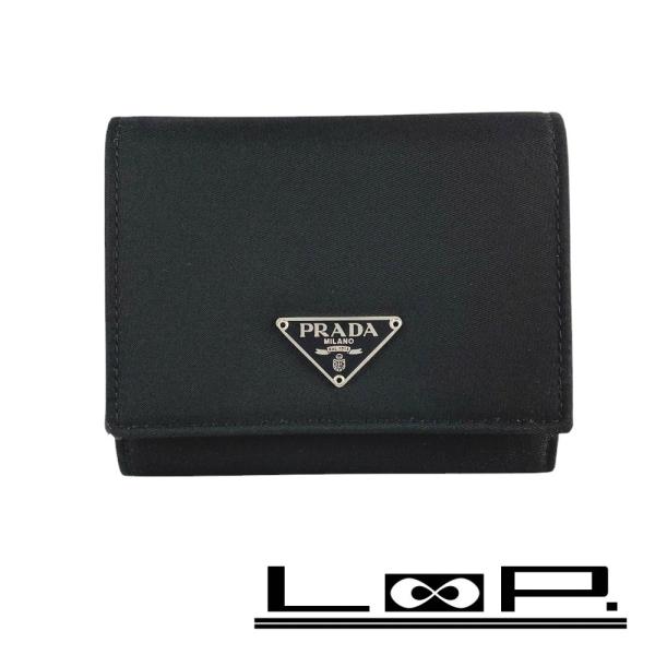 □美品□ プラダ トライアングルロゴ 三つ折り財布 ウォレット