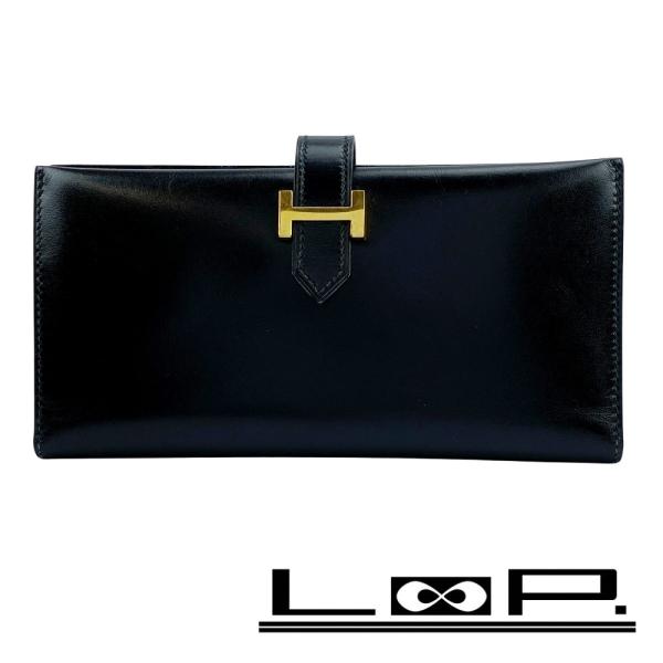 エルメス □美品□ ベアン クラシック 長財布 二つ折り 財布 小銭入れ