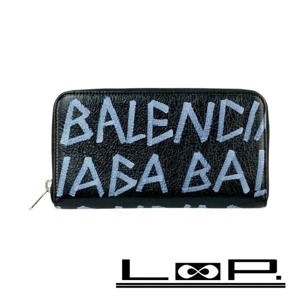 バレンシアガ □新同□ グラフィティ 長財布 ウォレット ラウンド