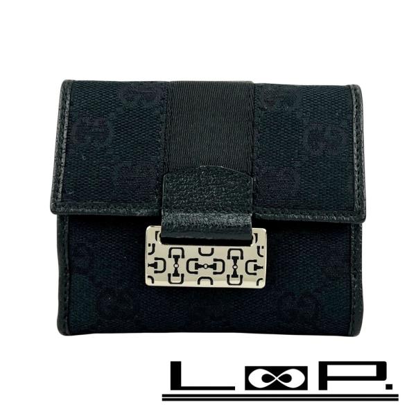 グッチ ■中古■ 二つ折り 財布 ウォレット GGキャンバス ブラック 146195【634192】11 グッチ □中古□ 二つ折り 財布 ウォレット GGキャンバス ブラック