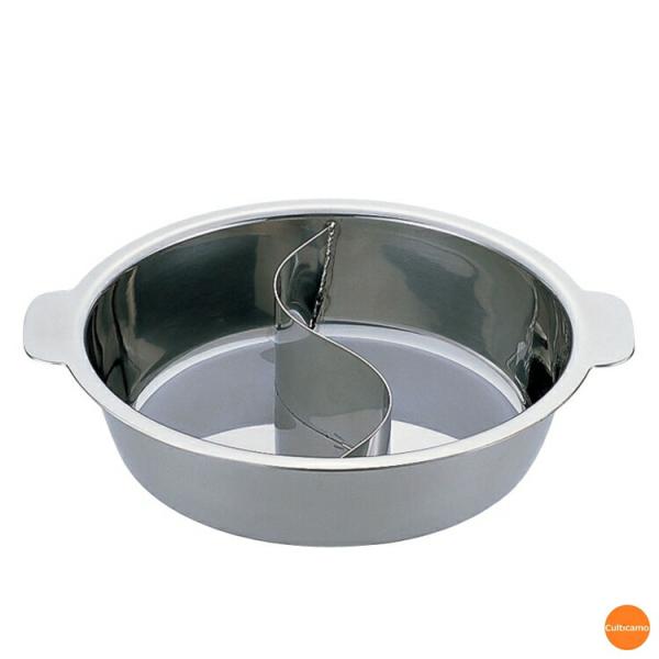 YUKIWA（ユキワ） UK 18-8 チリ鍋 2仕切・蓋なし 33cm QTL-61 : Loop