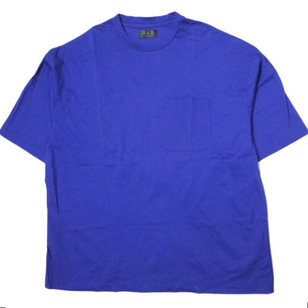 A4A エーフォーエー シルケットポケット半袖Tシャツ 606222113 L BLUE LHP オーバーサイズ トップス g013507