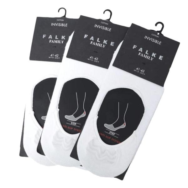新品 FALKE ファルケ STEP INVISIBLE SOX 3足セット ステップ ソックス 14677 WHITE 41-42(M/26cm-27cm) 靴下 g10045