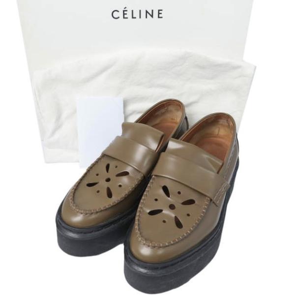 CELINE セリーヌ フィービー期 Perforated Loafer 厚底ラバーソール
