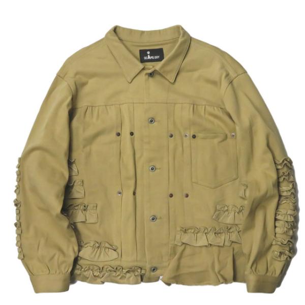 【A×BEAMS BOY】エィス ビームスボーイ フリル デニムジャケット A×BEAMS BOY】エィス ビームスボーイ フリル デニムジャケット