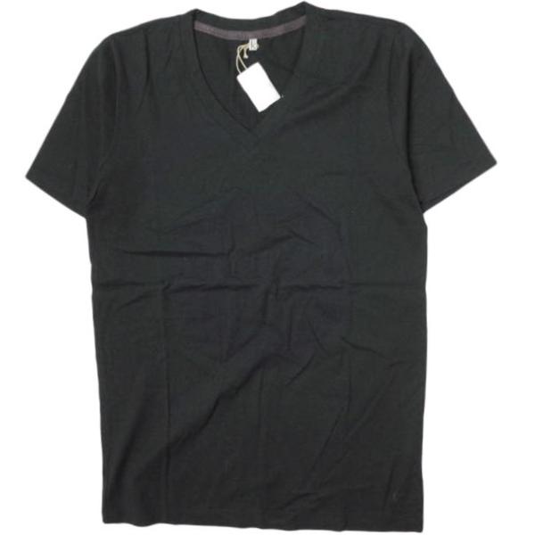 新品 koko ココ 日本製 ソリッドVネックTシャツ KMCT09-207021 M ブラック 半袖 カットソー トップス g12473