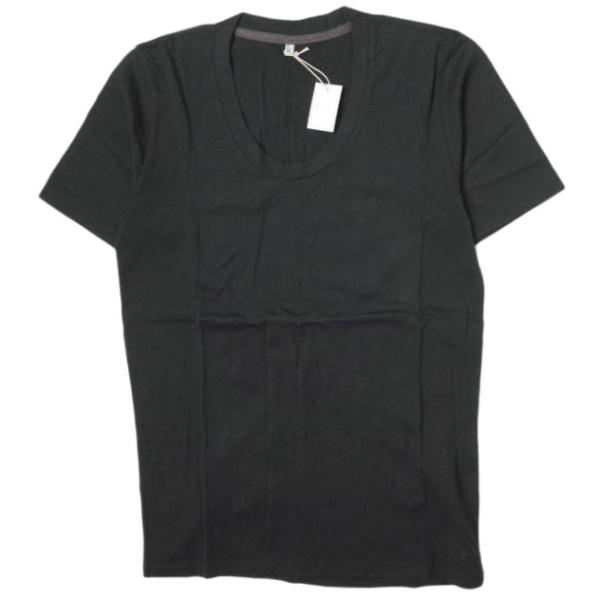 新品 koko ココ 日本製 ソリッドUネックTシャツ KMCT09-207020 M ブラック 半袖 カットソー トップス g12474