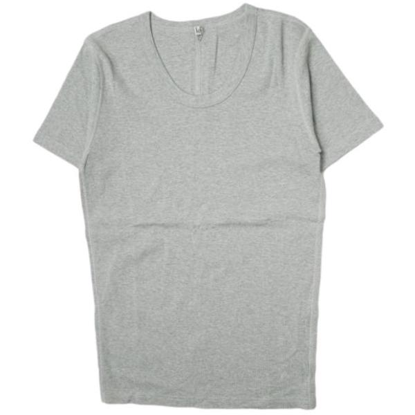 新品 koko ココ 日本製 フラットシーマ ソリッドUネックTシャツ KMCT09-102001 M グレー 半袖 カットソー トップス g12476