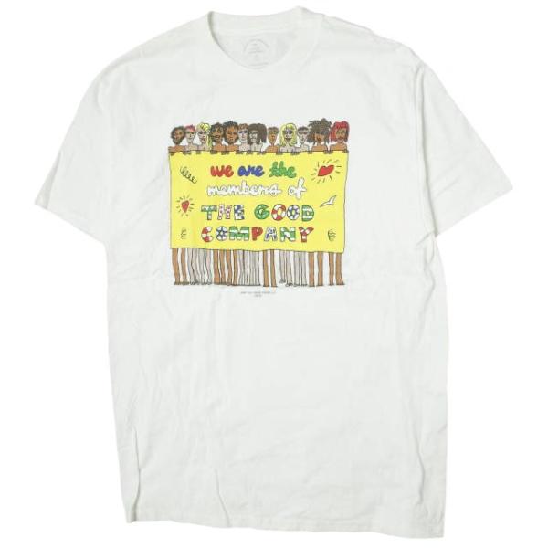 THE GOOD COMPANY ザ グッドカンパニー Members Tee プリントTシャツ L ホワイト クルーネック 半袖 プリント トップス g12954