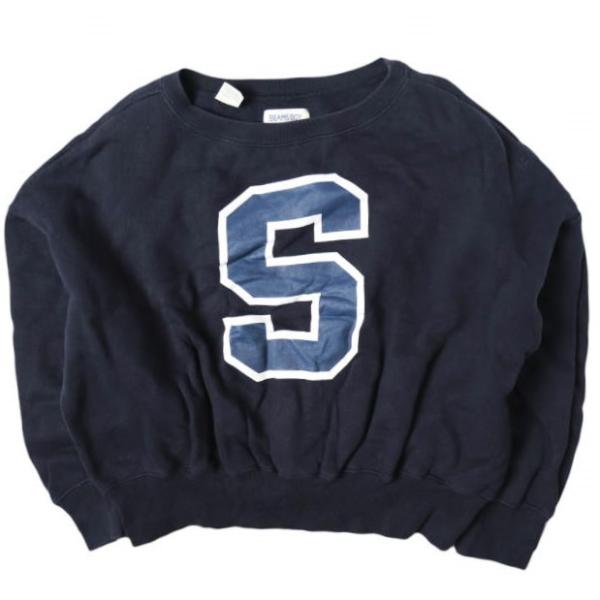 SCREEN STARS x BEAMS BOY スクリーンスターズ ビームスボーイ 別注 Sロゴ ドルマンスリーブスウェット 13-13-0122-146 S NAVY 裏起毛