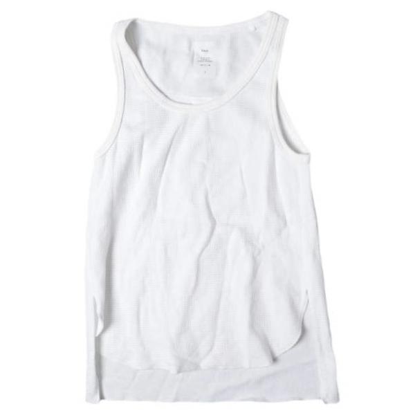 Name. ネーム 日本製 ワッフルタンクトップ NWCU-17SS-009 2 WHITE サーマル ノースリーブ トップス g13410