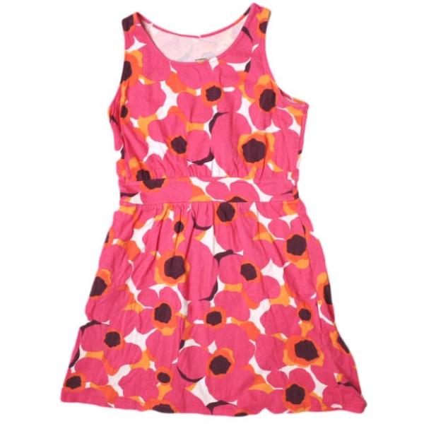 PATAGONIA パタゴニア ?Organic Cotton Dress フラワープリント ノースリーブワンピース 67215 GIRLS (XL) ピンク トップス g13703