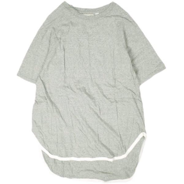 BEAMS BOY ビームスボーイ 日本製 ラグランラウンドヘムTシャツ 13-04-0184-654 ONE SIZE グレー 半袖 パイピング トップス g13935