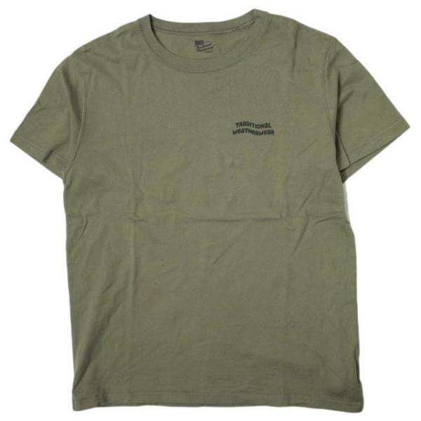 Traditional Weatherwear トラディショナルウェザーウェア 22SS 日本製 WAVE LOGO T-SHIRT ウェーブロゴTシャツ S OLIVE 半袖 g14466