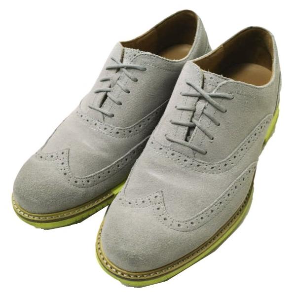 COLE HAAN コールハーン グレートジョーンズ ウィングチップ C21247 US9(27cm) GREY/VOLT ルナグランド スエード シューズ g15125